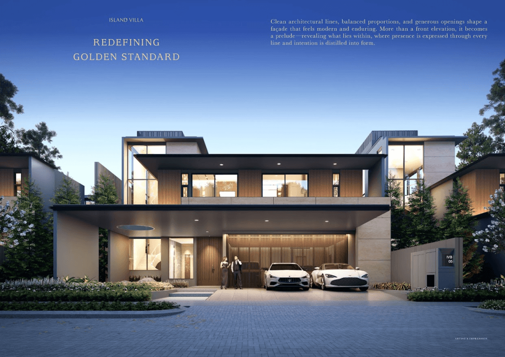 facade Depan Island Villa Navapark tipe premium lebar 20